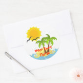 Miami Beach Florida tropische sticker (Envelop)