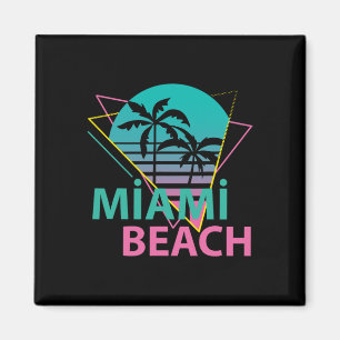 Miami Beach Florida Trotse Floridiaan Retro Palmen Magneet