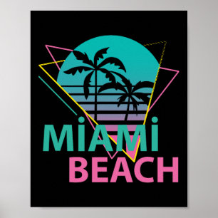 Miami Beach Florida Trotse Floridiaan Retro Palmen Poster