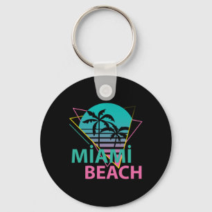 Miami Beach Florida Trotse Floridiaan Retro Palmen Sleutelhanger