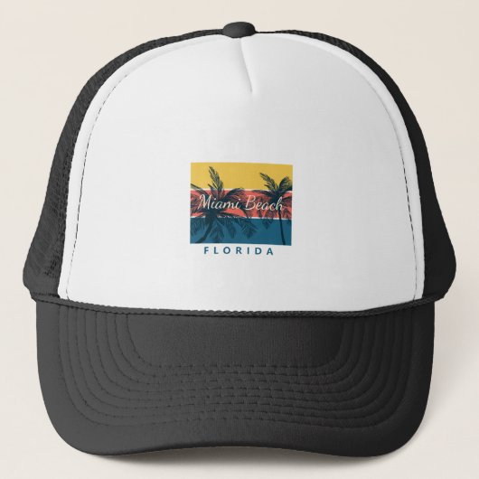 Miami Beach Florida Trucker Pet (Voorkant)