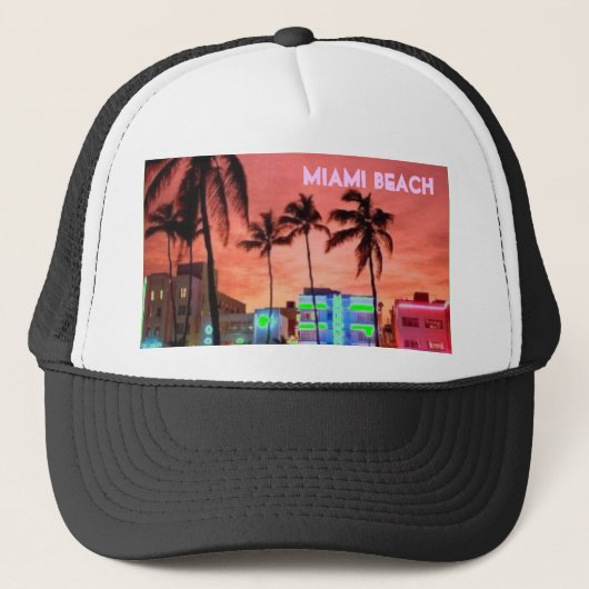 Miami Beach, Florida Trucker Pet (Voorkant)