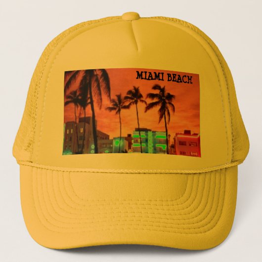 Miami Beach, Florida Trucker Pet (Voorkant)