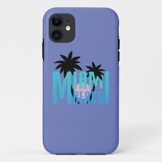 Miami-Beach-Florida-Typografie Case-Mate iPhone Case (Achterkant)