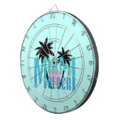 Miami-Beach-Florida-Typografie Dartbord (Voorkant Rechts)