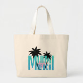 Miami-Beach-Florida-Typografie Grote Tote Bag (Voorkant)