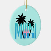 Miami-Beach-Florida-Typografie Keramisch Ornament (Rechts)