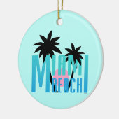 Miami-Beach-Florida-Typografie Keramisch Ornament (Links)