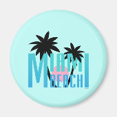 Miami-Beach-Florida-Typografie Magneet (Voorkant)