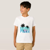 Miami Beach, Florida, Typography Cool T-shirt (Voorkant volledig)