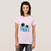 Miami Beach, Florida, Typography Cool T-shirt (Voorkant volledig)