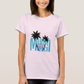 Miami Beach, Florida, Typography Cool T-shirt (Voorkant)