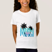 Miami Beach, Florida, Typography Cool T-shirt (Voorkant)