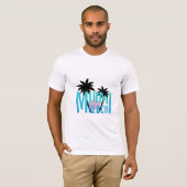 Miami Beach, Florida, Typography Cool T-shirt (Voorkant volledig)
