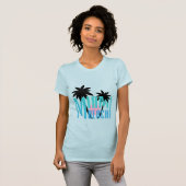 Miami Beach, Florida, Typography Cool T-shirt (Voorkant volledig)
