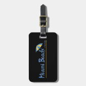 Miami Beach, Florida Umbrella Cool Bagagelabel (Voorkant verticaal)