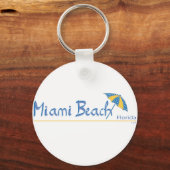 Miami Beach, Florida Umbrella Cool Sleutelhanger (Voorkant)
