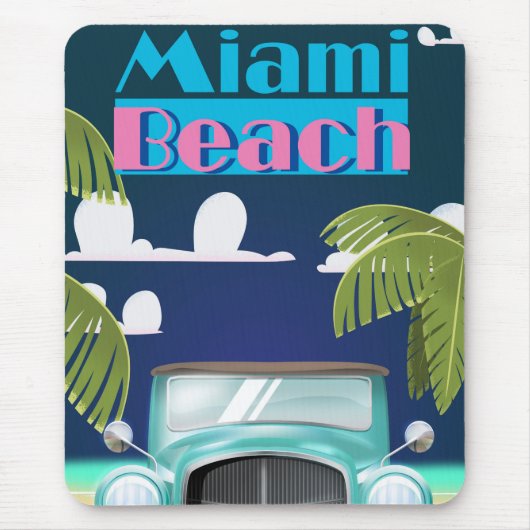 Miami Beach, Florida USA vintage poster Muismat (Voorkant)