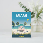 Miami Beach Florida Vintage Travel Briefkaart (Staand voorkant)