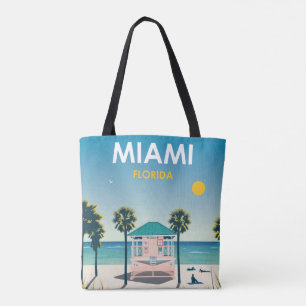 Miami Beach Florida Vintage Travel Canvas tas