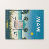 Miami Beach Florida Vintage Travel Legpuzzel (Horizontaal)