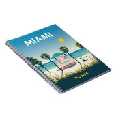 Miami Beach Florida Vintage Travel Notitieboek (Rechterzijde)
