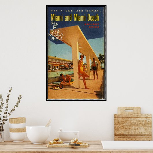  Miami Beach, Florida, VS - Poster (Keuken)