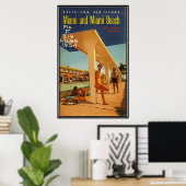 Miami Beach, Florida, VS - Poster (Thuiskantoor)
