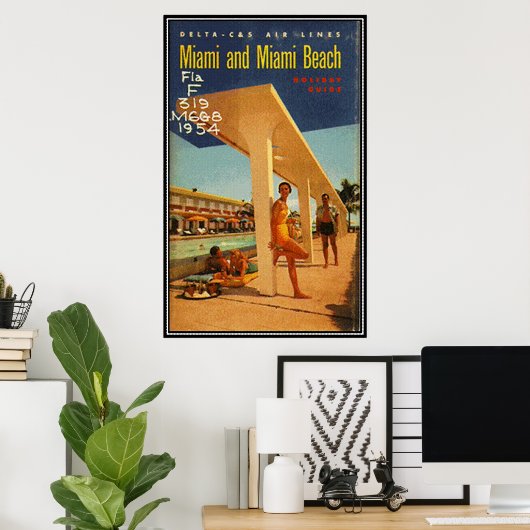  Miami Beach, Florida, VS - Poster (Thuiskantoor)