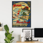  Miami Beach, Florida, VS - Poster (Thuiskantoor)