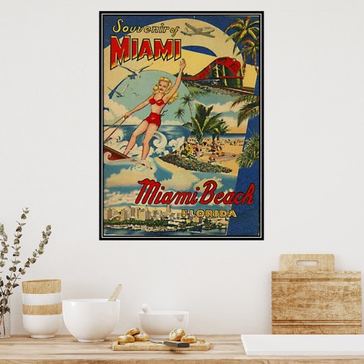  Miami Beach, Florida, VS - Poster (Keuken)