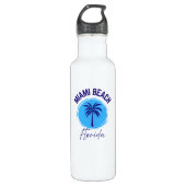 Miami Beach Florida Water Bottle Waterfles (Voorkant)