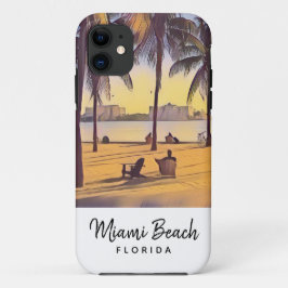 Miami Beach Florida  Waterverf Art Case-Mate iPhone Case