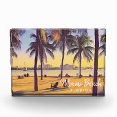 Miami Beach Florida  Waterverf Art Fotoblokken (Voorkant)