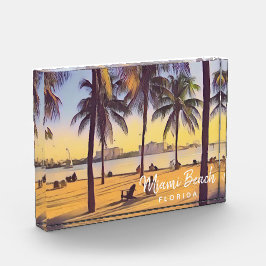 Miami Beach Florida  Waterverf Art Fotoblokken