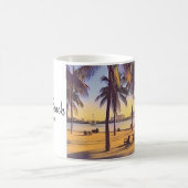 Miami Beach Florida  Waterverf Art Koffiemok (Center)