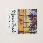 Miami Beach Florida Waterverf Art Legpuzzel (Horizontaal)