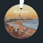 Miami Beach Florida  Waterverf Art Ornament<br><div class="desc">Miami Beach Florida  Waterverf Art</div>