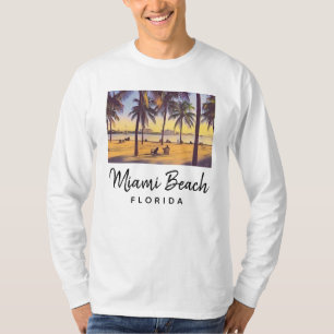 Miami Beach Florida  Waterverf Art T-shirt