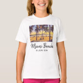 Miami Beach Florida  Waterverf Art T-shirt (Voorkant)