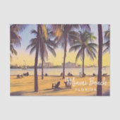 Miami Beach Florida  Waterverf Art Tissuepapier (Voorkant)