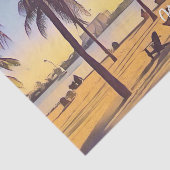 Miami Beach Florida  Waterverf Art Tissuepapier (Detail)