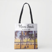 Miami Beach Florida  Waterverf Art Tote Bag (Voorkant)