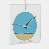 Miami Beach, Florida Zee Gull over Beach Keramisch Ornament (Rechts)