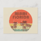 Miami Beach Florida  zonsondergang Feestdagenkaart (Voorkant)