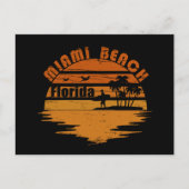 Miami Beach Florida  zonsondergang Feestdagenkaart (Voorkant)