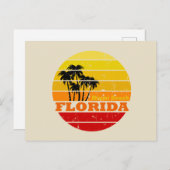 Miami Beach Florida  zonsondergang Feestdagenkaart (Voorkant / Achterkant)