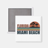 Miami Beach Florida  zonsondergang Magneet (Voorkant / Achterkant)