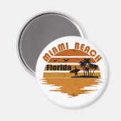 Miami Beach Florida  zonsondergang Magneet (Voorkant / Achterkant)