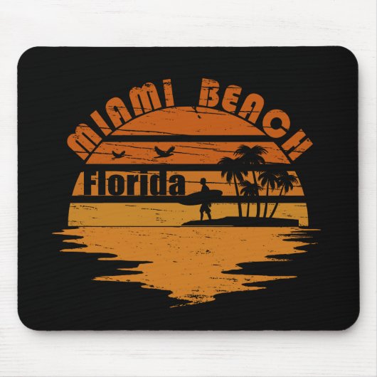 Miami Beach Florida  zonsondergang Muismat (Voorkant)